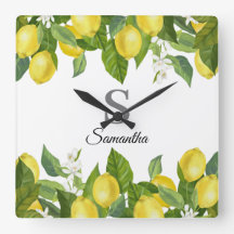 Modern Citrus Monogram Namn