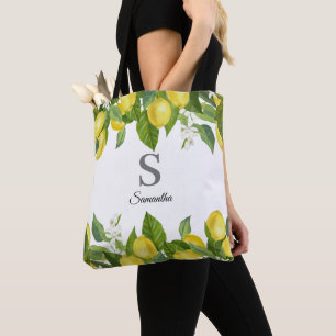 Modern Citrus Monogram Tygkasse