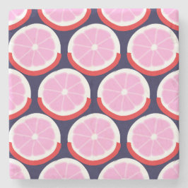 Modern Citrus Skiva Midnattsmarknad Stenunderlägg