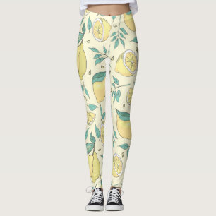 Modern Citrus SommarPersonlig, Citrus gult Leggings