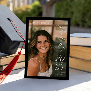 Modern Class 2025 Photo Studenten-meddelande Inbjudningar