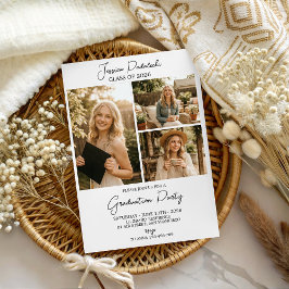 Modern Class of 2026 Photo Graduation Invite Inbjudningar