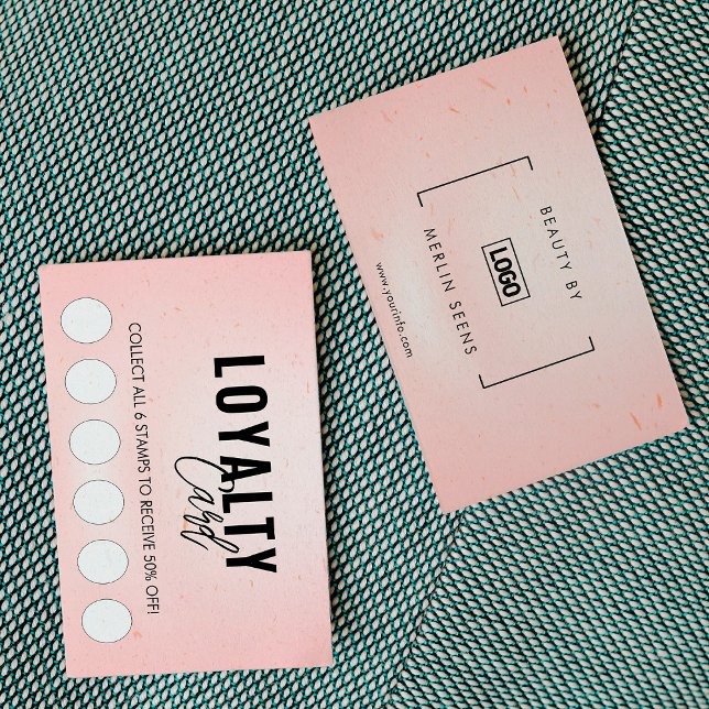 Modern Classic Beauty Spa Script Loyalty Card Lojalitetskort (Skapare uppladdad)