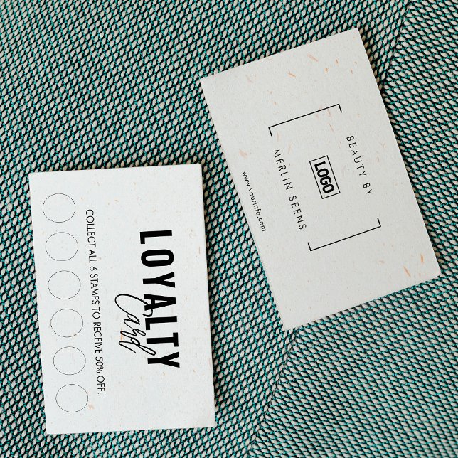 Modern Classic Beauty Spa Script Loyalty Card Lojalitetskort (Skapare uppladdad)