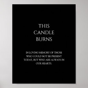Modern Classic Black Bröllop - det här ljuset brin Poster