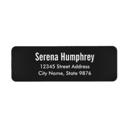 Modern-Classic Black-Personal-adressetikett Returadress Etikett