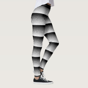 Modern Classic Black White Snyggt Mönster Leggings