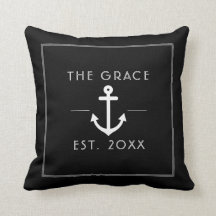 Modern Classic Boat Namn Nautical Black