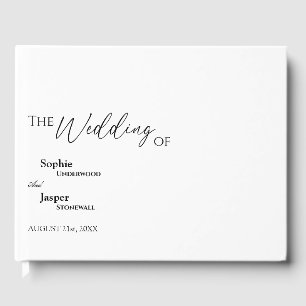 Modern Classic Bröllop Guest Bok