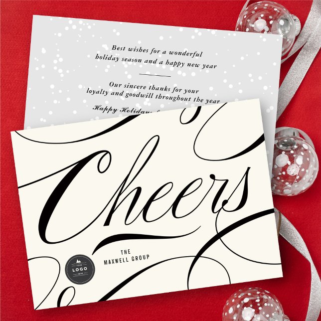Modern Classic Cheers Calligraphy Elegant Business Inbjudningar (Skapare uppladdad)