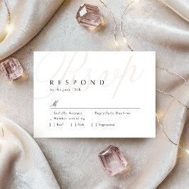 Modern Classic Elegance Calligraphy-Bröllop OSA Kort