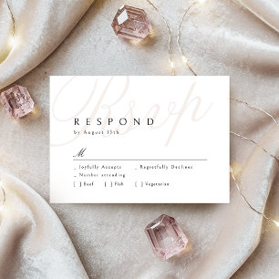 Modern Classic Elegance Calligraphy-Bröllop OSA Kort