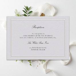 Modern Classic Elevated Ivory Wedding Reception Tilläggskort
