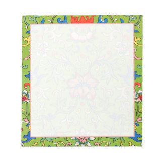 Modern Classic Grönt Chinoiserie Anteckningsblock