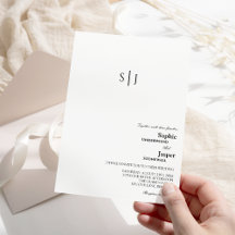 Modern Classic Monogram Bröllop