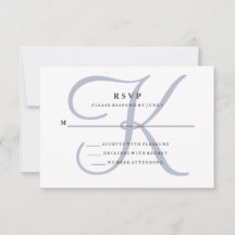 Modern Classic Monogram | Dusty Blue Bröllop