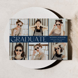 Modern Classic Navy 6 Photo Studenten Meddelande