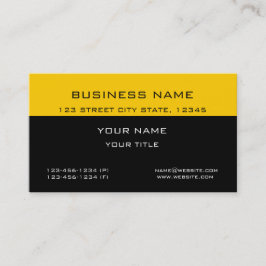 Modern Classic Professionell Gult Black Business Visitkort