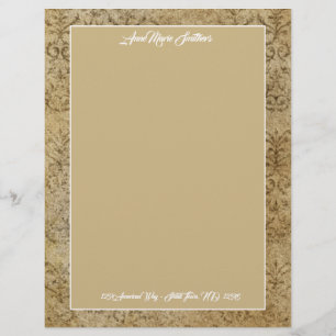 Modern Classic Tan Granite Letterhead Brevhuvud