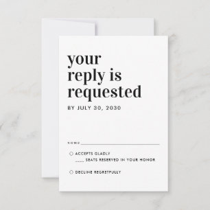Modern Classic Typography Response Bröllop OSA