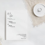 Modern Classic, vi gör Bröllop Inbjudningar<br><div class="desc">Denna moderna klassiker vi gör bröllopsinbjudan är perfekt för din elegant moderna bröllop. Den här designen har en svart, enkel kalligrafi som är inställd på en ljusvit bakgrund i neutralten för att matcha din klassiska bröllop eller minimalistiska boho bröllop i vår, sommar, fall eller vinter. Jag ber er att ni...</div>