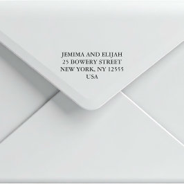 Modern Classic Wedding Return Address Stämpel