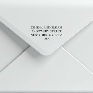 Modern Classic Wedding Return Address Stämpel