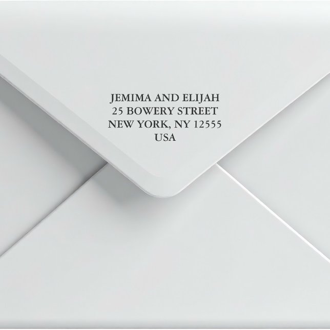 Modern Classic Wedding Return Address Stämpel (Skapare uppladdad)