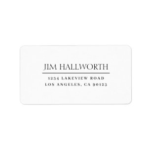Modern Classic White & Black Adressetikett