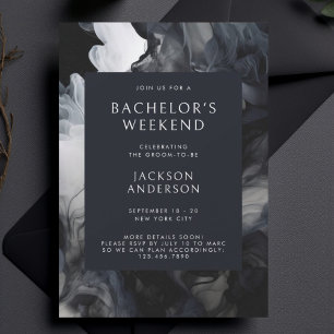 Modern Classy Abstrakt Bachelor's Helg Inbjudningar