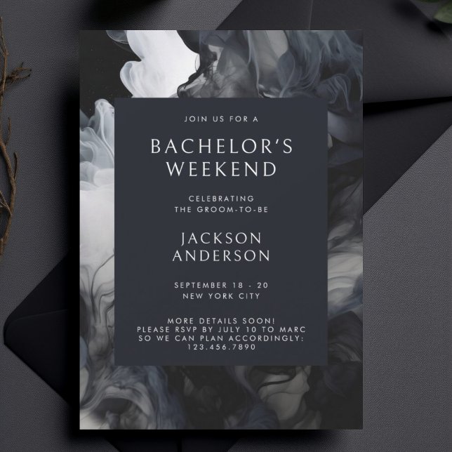 Modern Classy Abstrakt Bachelor's Helg Inbjudningar (Skapare uppladdad)