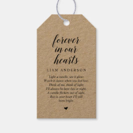 Modern Classy Black, Funeral Memorial Service Presentetikett