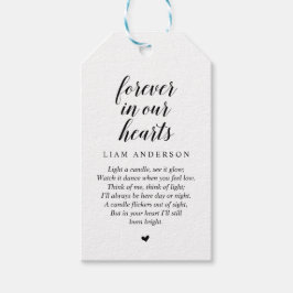 Modern Classy Black, Funeral Memorial Service Presentetikett