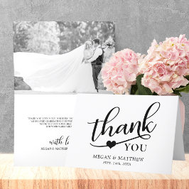 Modern Classy Black White Bröllop Tack PHOTO