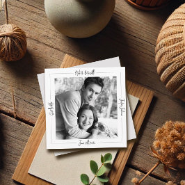 Modern Classy Black & White Photo Spara Datumet