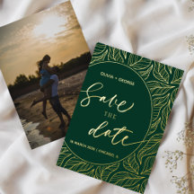 Modern Classy Elegant Löv Photo Save Date