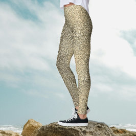 Modern Classy Guld Gradient Gnistra Glitter Party Leggings