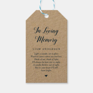 Modern Classy Navy Blue, Funeral Memorial Service Presentetikett
