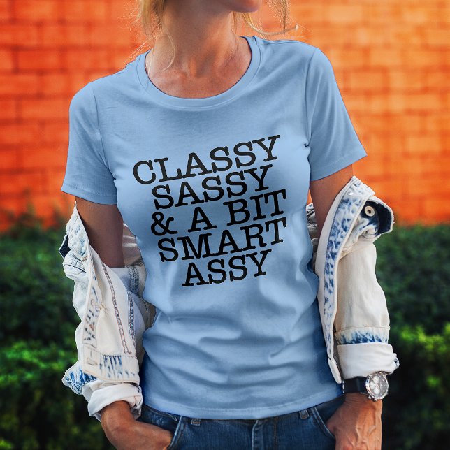 Modern Classy Sassy Cool Blue T-Shirt (Modern Classy Sassy Cool Blue T-Shirt)