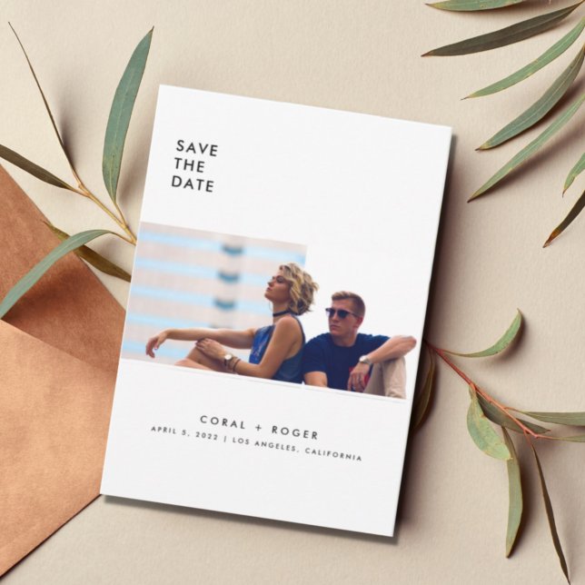 Modern Clean City Bröllop spara datum Spara Datumet (Skapare uppladdad)