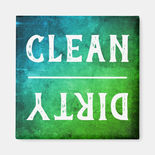 Modern Clean Dirty Dishwasher Magnet (Framsidan)