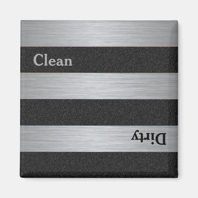 Modern Clean Dirty Dishwasher Magnet (Framsidan)