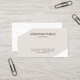 Modern Clean Elegant Consultant Kreativ Visitkort