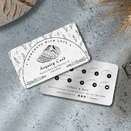 Modern Clean Homemade Sourdough Loyalty Card Visitkort