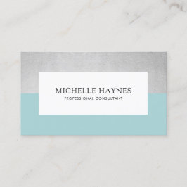 Modern Clean Luxe - minimalistisk Professionell Bl Visitkort