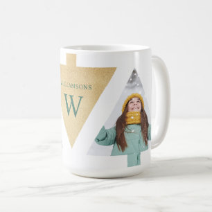 Modern Clean Minimalistic Julgran Photo Kaffemugg