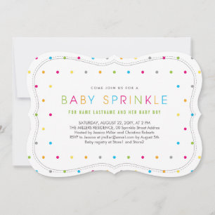Modern Clean Neutralt Baby Sprinkle Inbjudan-paket Inbjudningar