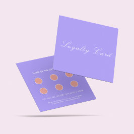 Modern Clean Pastel Blue Customer Loyalty Reward Fyrkantigt Visitkort