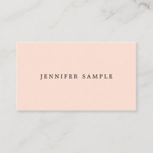 Modern Clean Template Elegant Rosa Cream Färg Visitkort