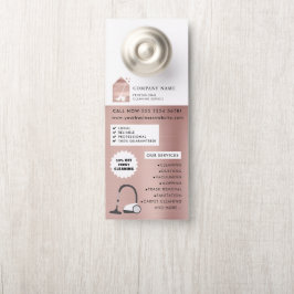 Modern Cleaning Cleaner Service Logo Rose Gold